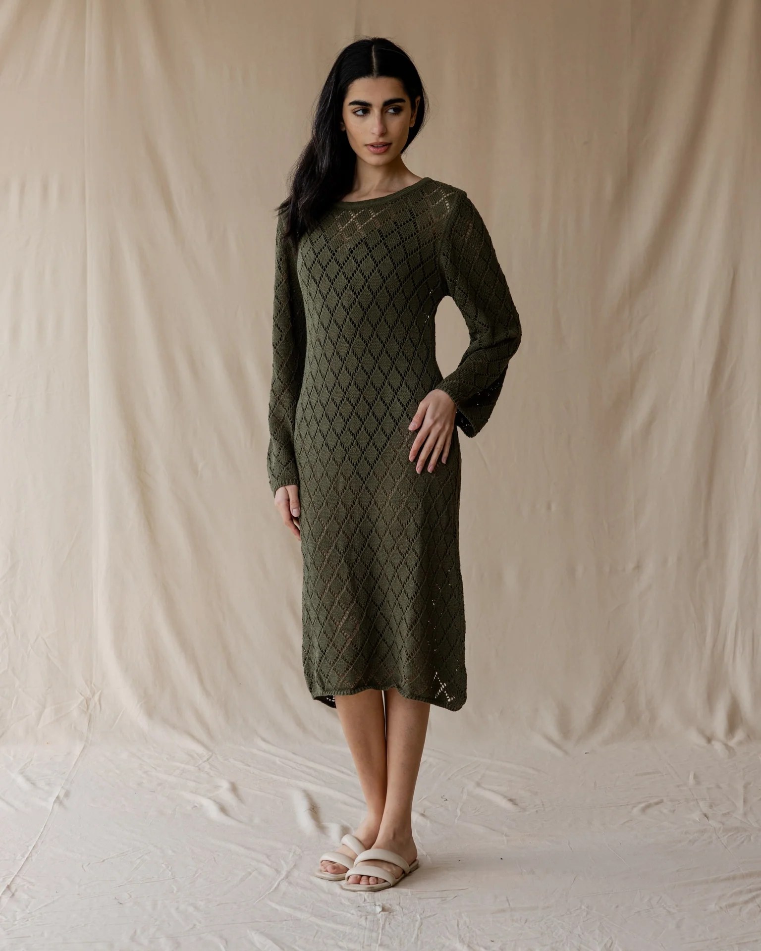 Dusk Olive Knit Dress
