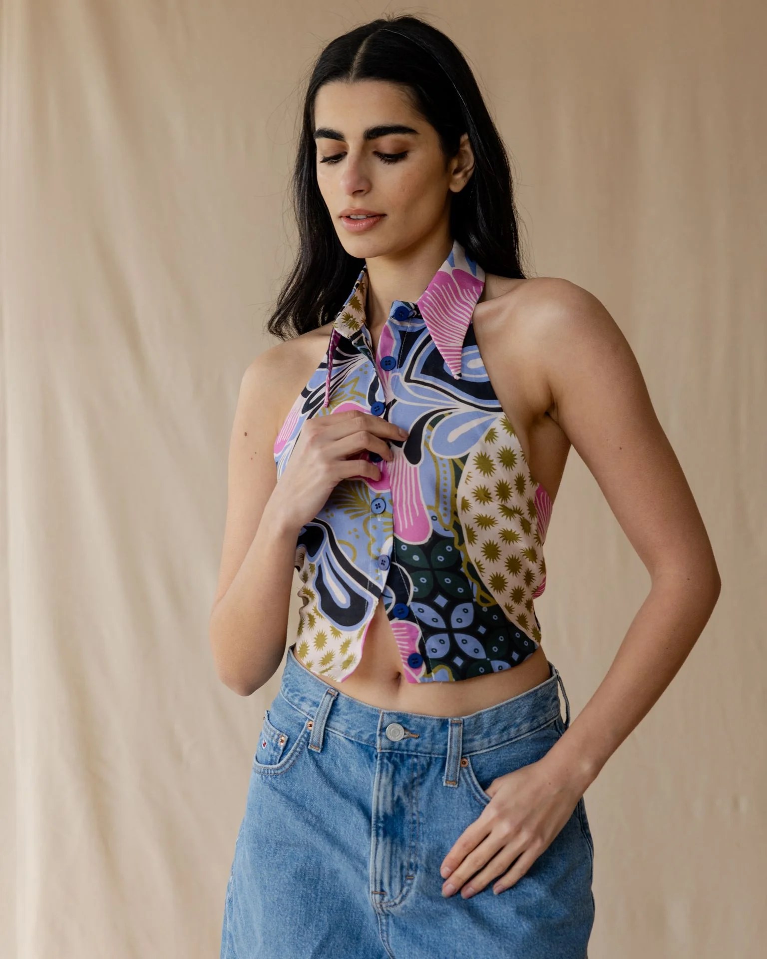 Sky Patchwork Shirt