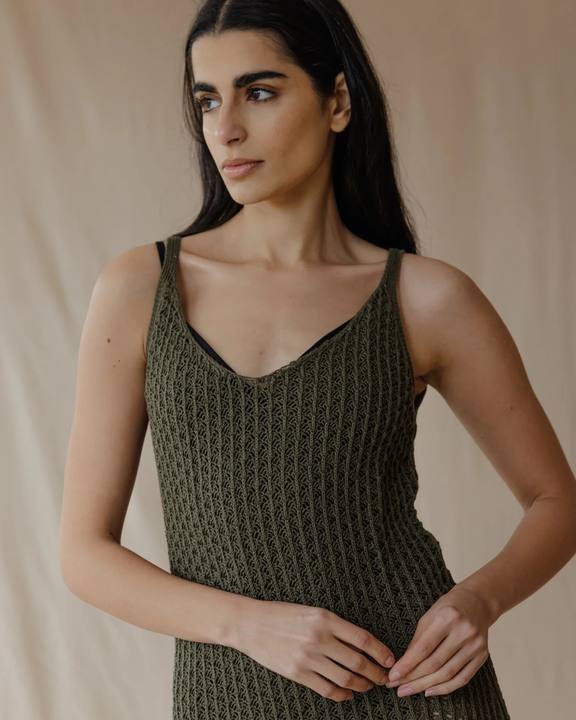 Haven Olive Knit Dress