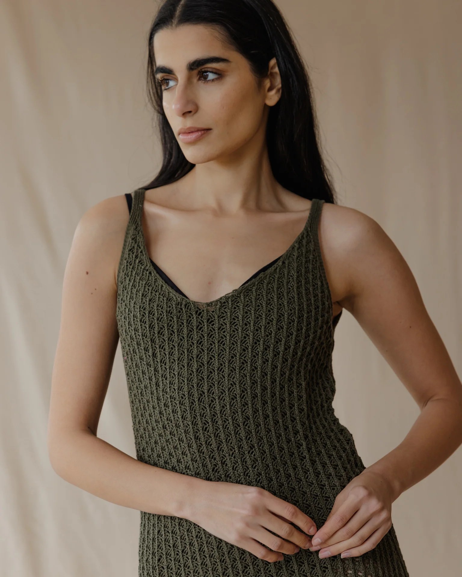 Haven Olive Knit Dress