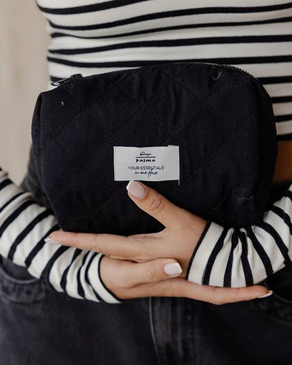 Black Essential Makeup Pouch