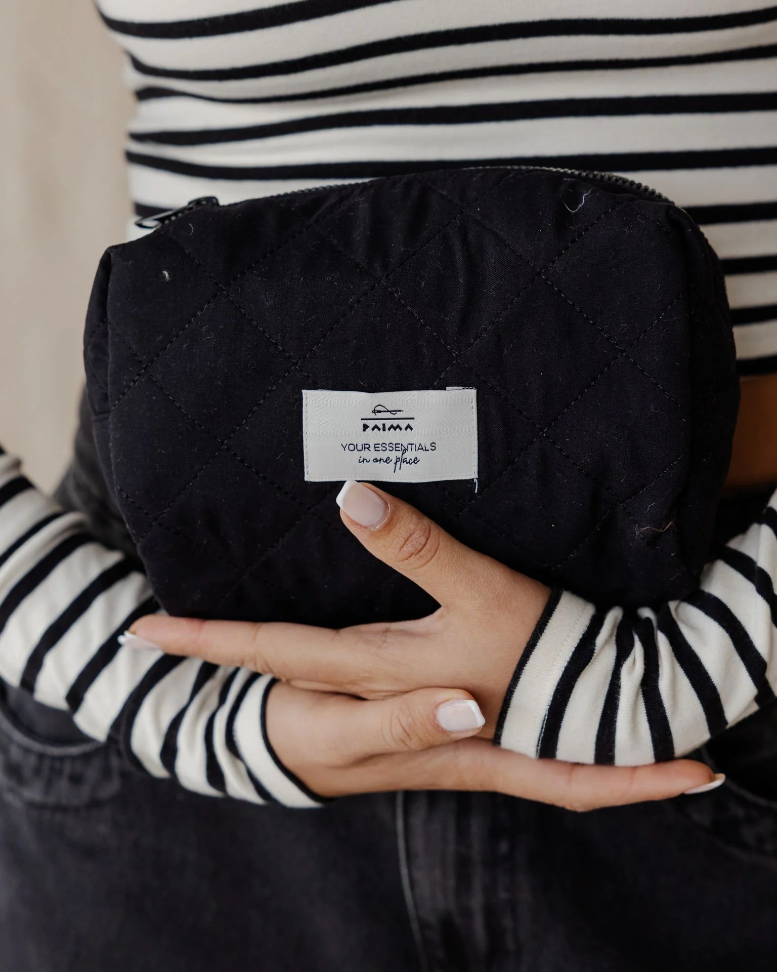 Black Essential Makeup Pouch