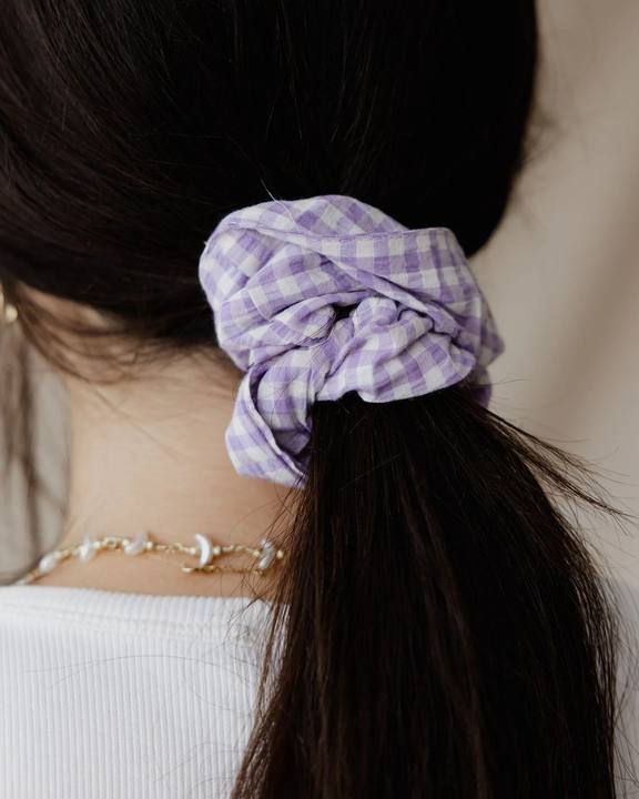 Pastel Picnic Pruple Scrunchie