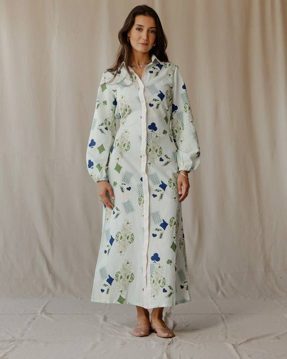 Hearts on Deck Linen Dress