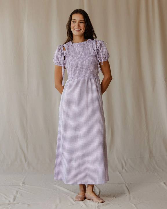 Pastel Picnic Purple Dress