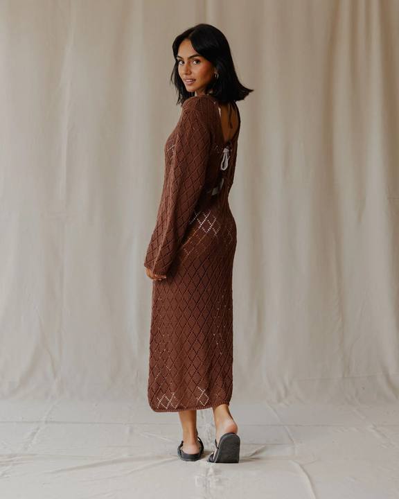 Dusk Brown Knit Dress