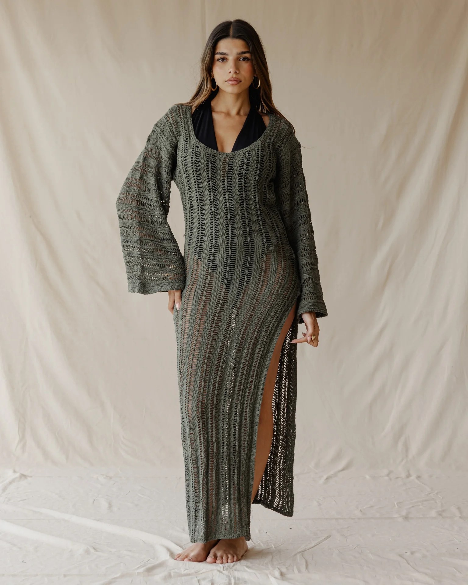 Waves & Weave Cover-Up Olive