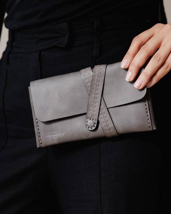 Mahalla Genuine Purse Grey