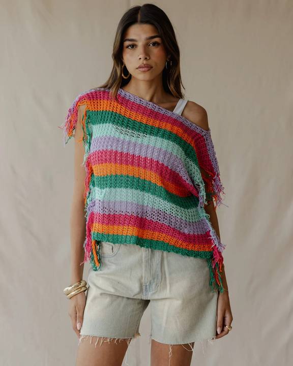 Cotton Candy Chaos Sleeveless Top