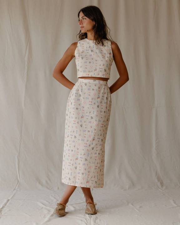 Summer Postcard Beige Skirt
