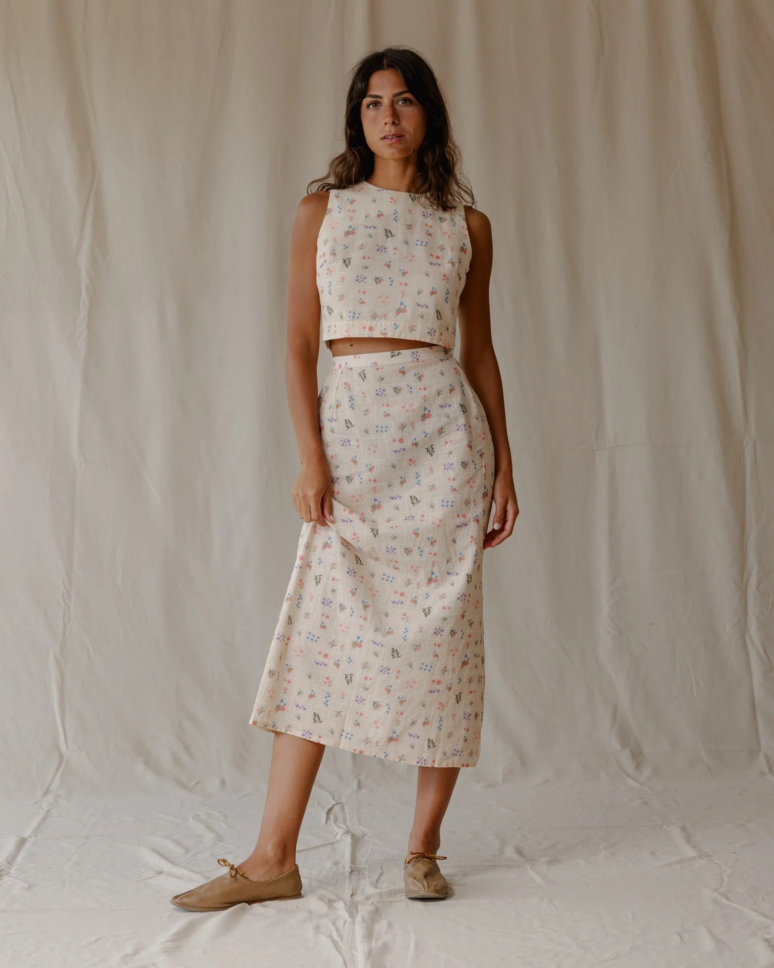 Summer Postcard Beige Skirt