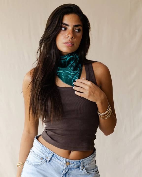 Weaving Earth Scarf In Green