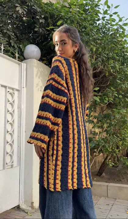 Navy Gold Nomad Cardigan