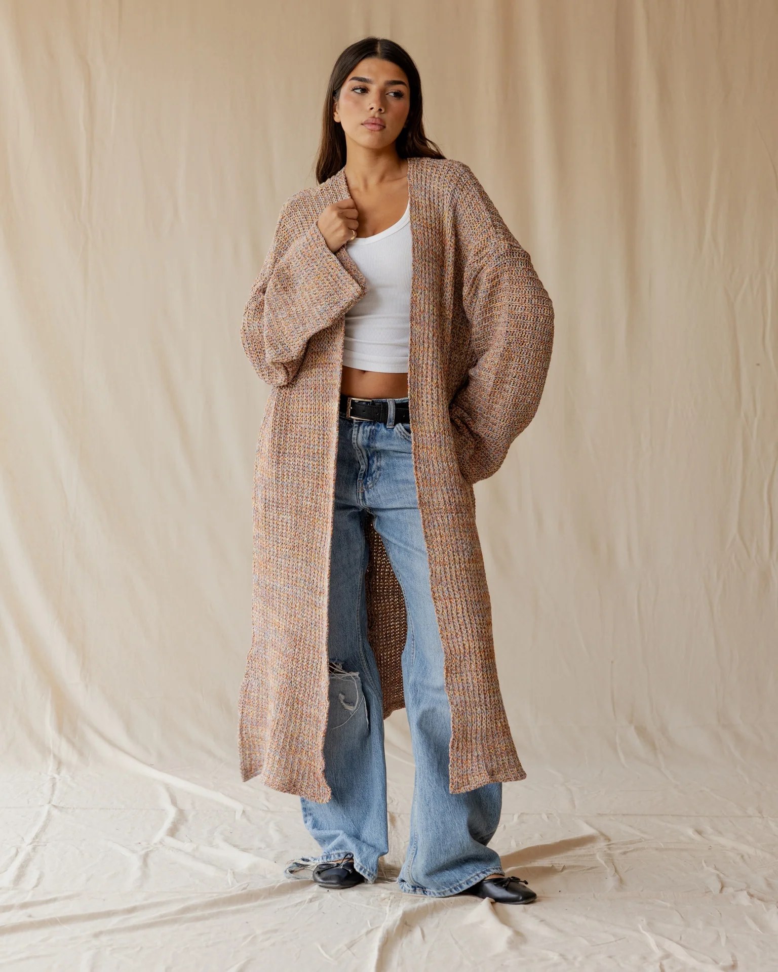 Dusty Rose Drift Cardigan