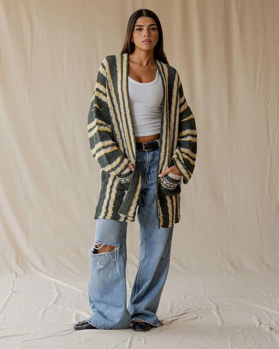 Olive Honey Pop Cardigan