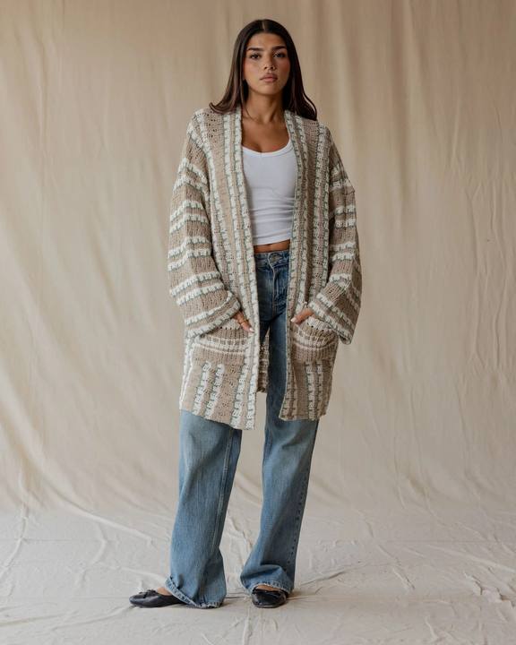 Oat Sand Pop Cardigan