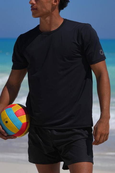 Nylon Black Men's Rashguard