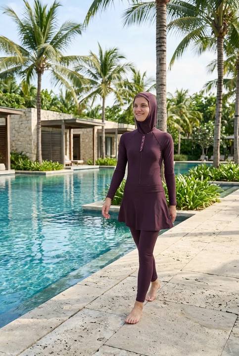 Burgundy Swim Slip Scarf