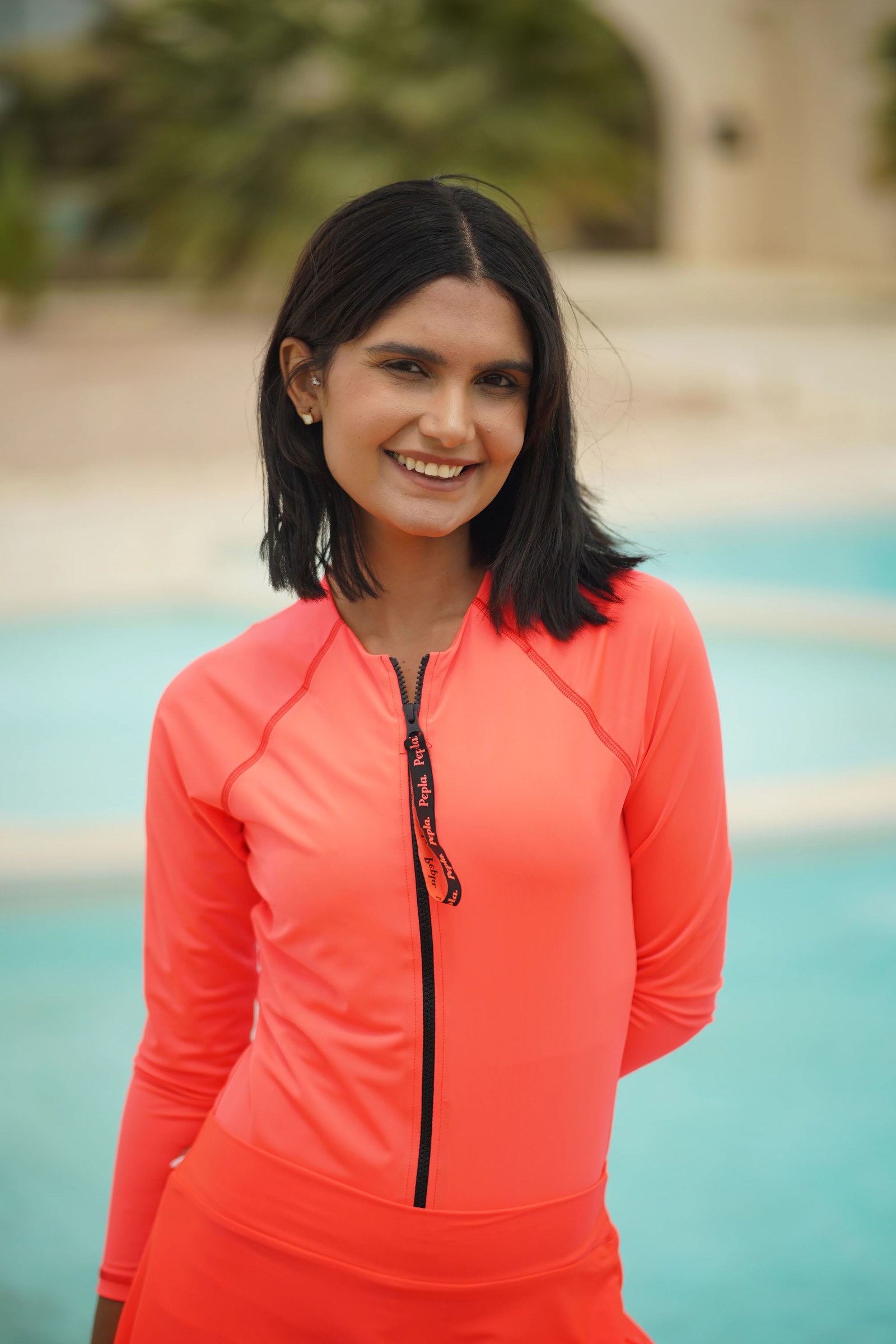 Neon watermelon Long Sleeve Bodysuit Rashguard