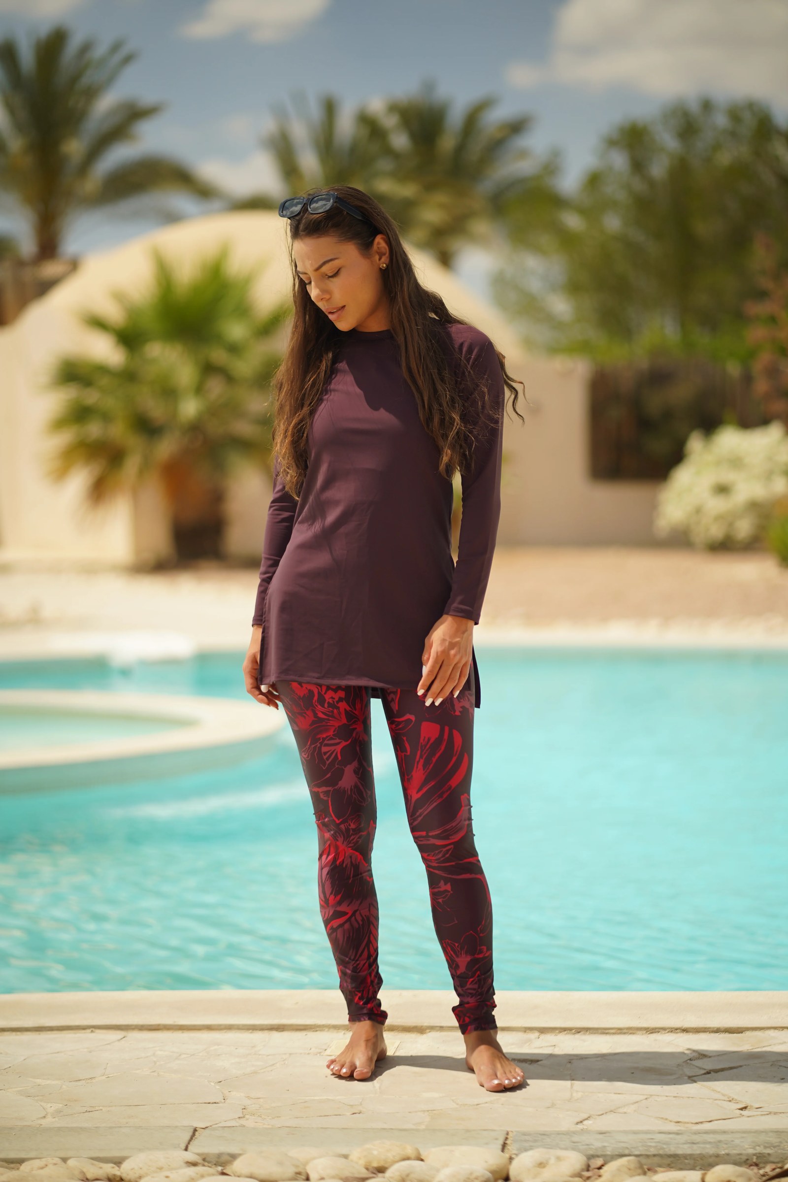 Cherry Flash Swim Legging