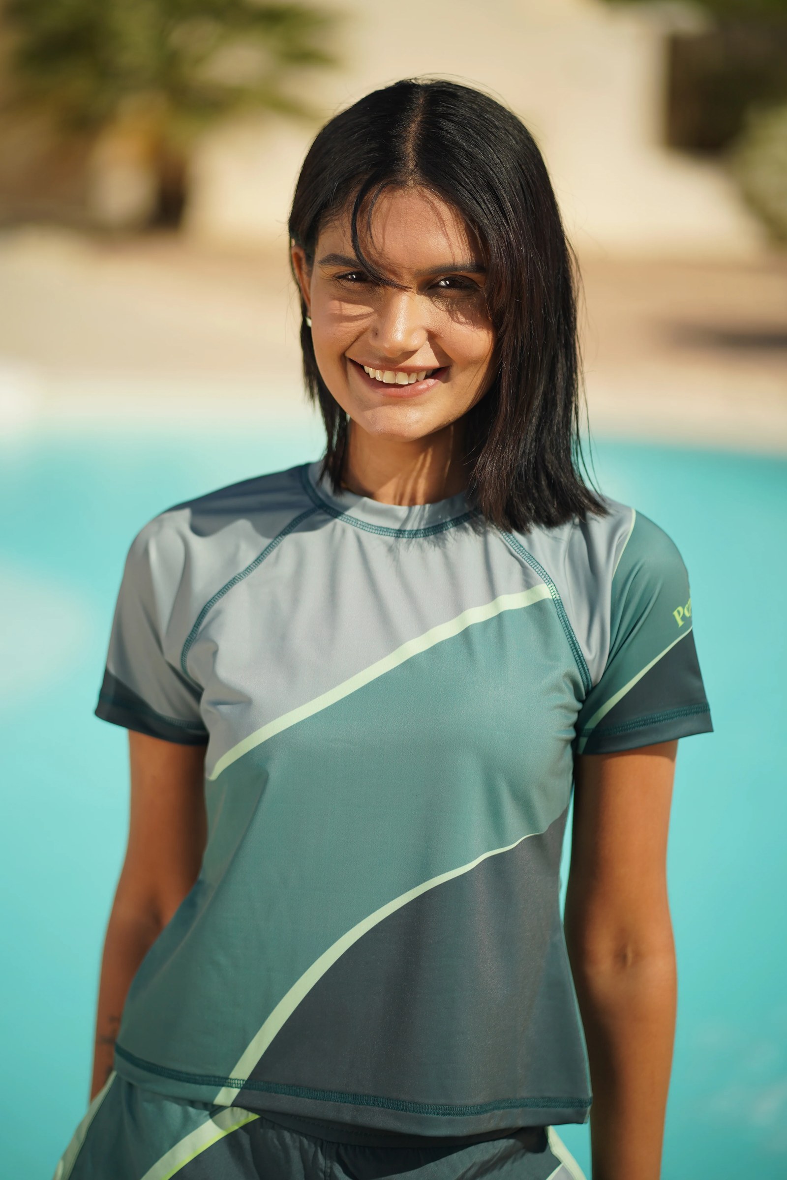 Zanzi Bikini Sun Protection Half  Sleeve Rashguard