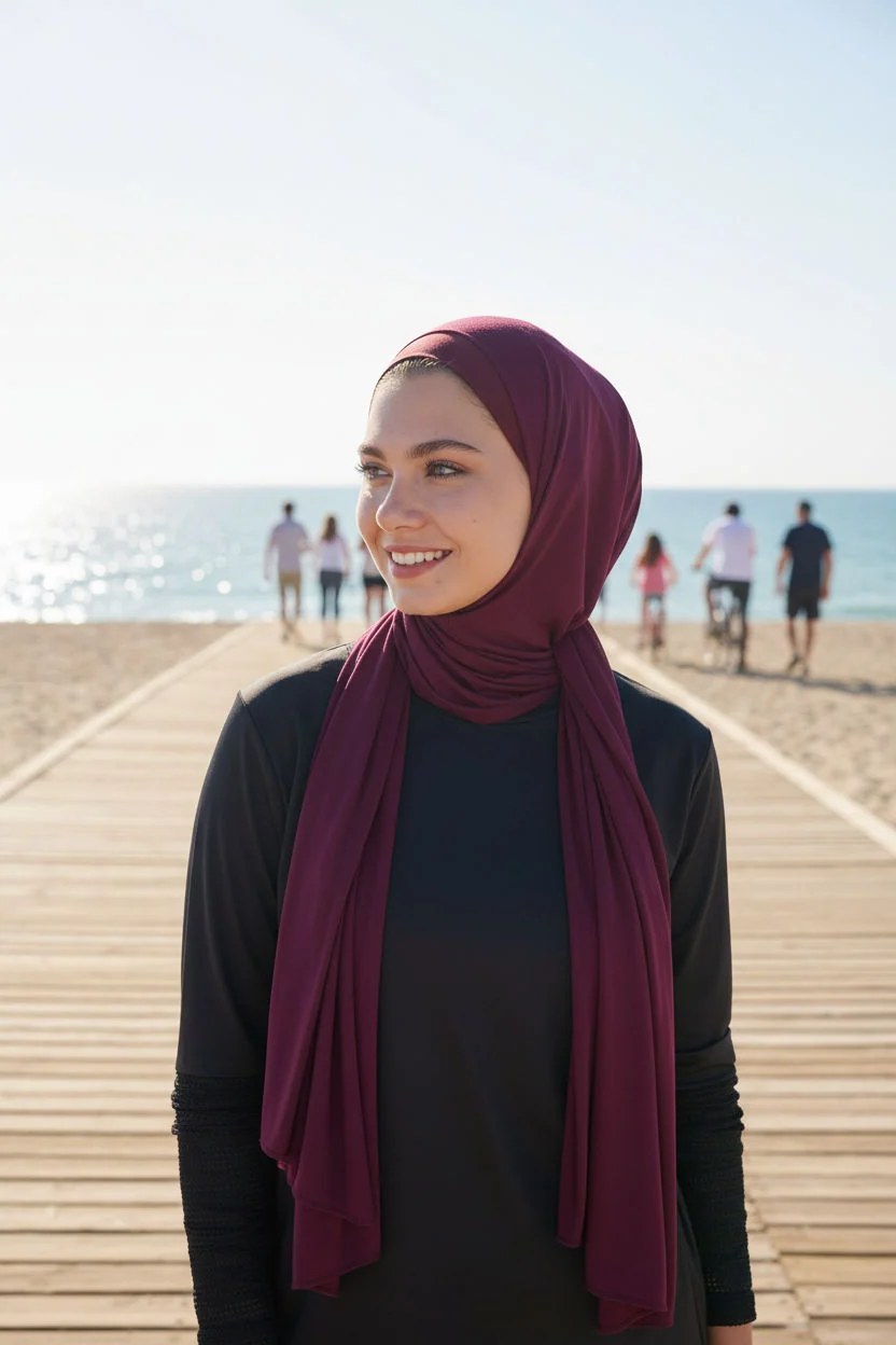 Burgundy Athleisure scarf