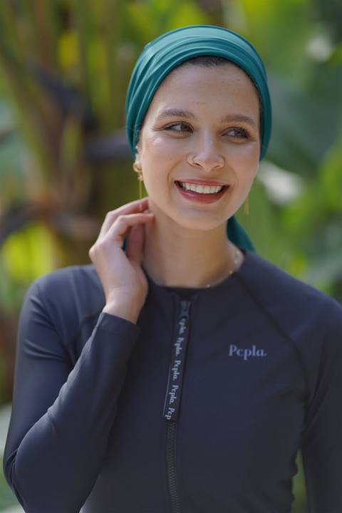 Bold Teal Turban