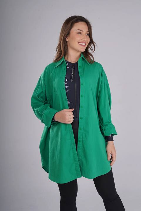 Green oversized shirt