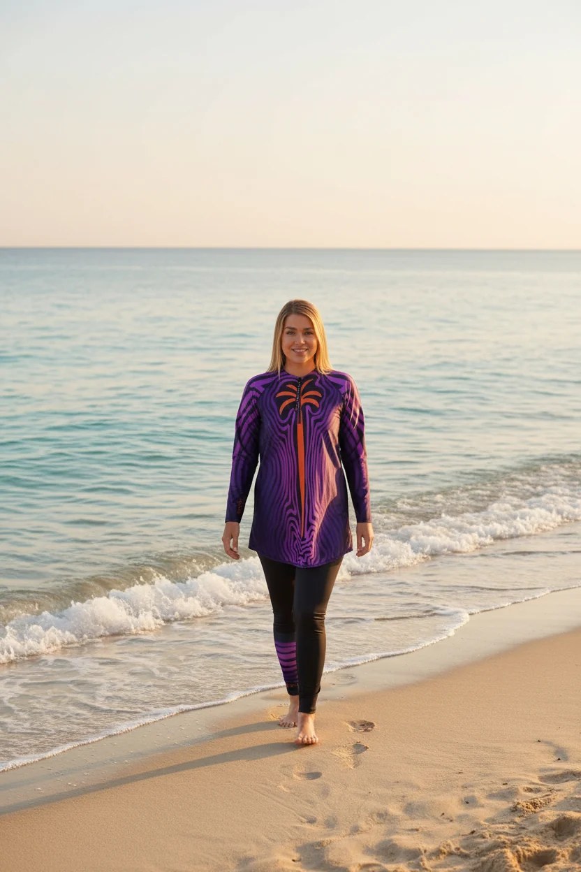 Retro Palm Long Rashguard