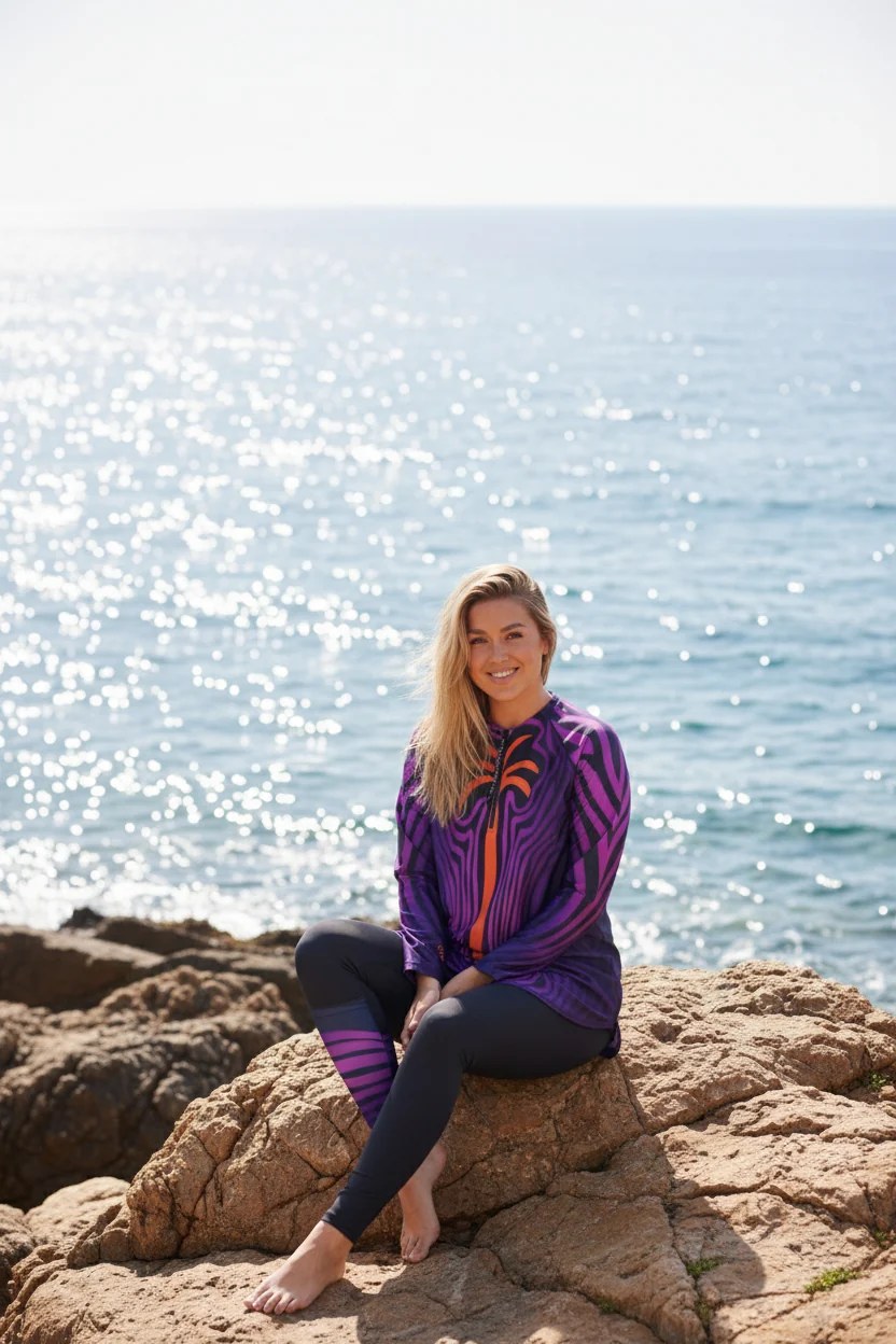 Retro Palm Long Rashguard