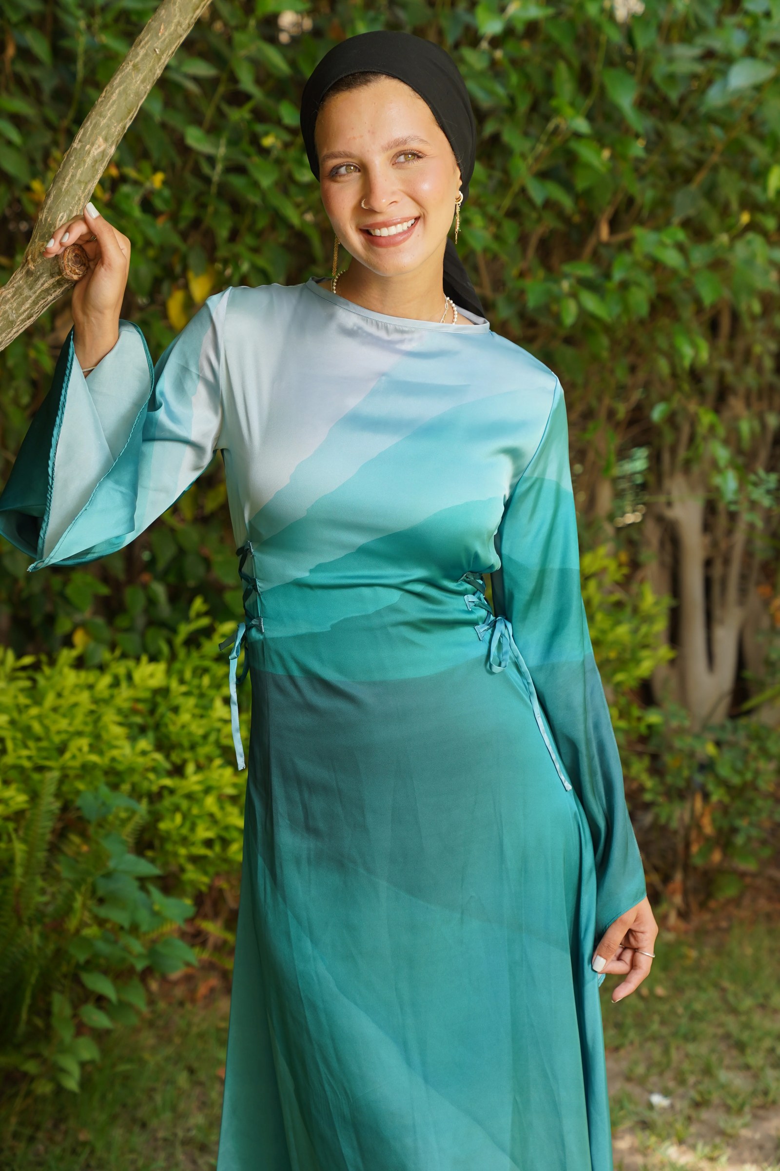 WaistLine Satin Dress