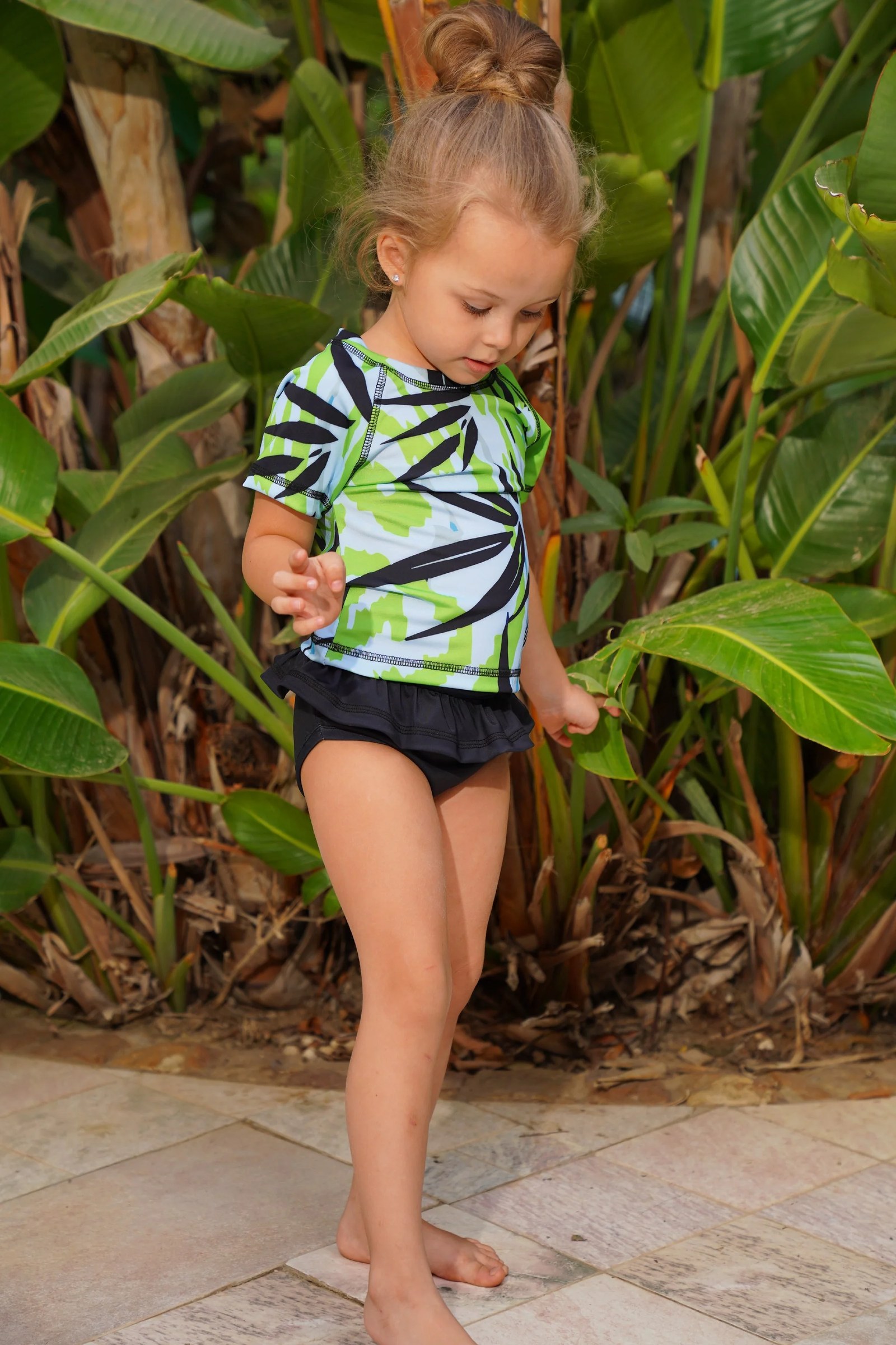 Greens Girl's Rashguard Set