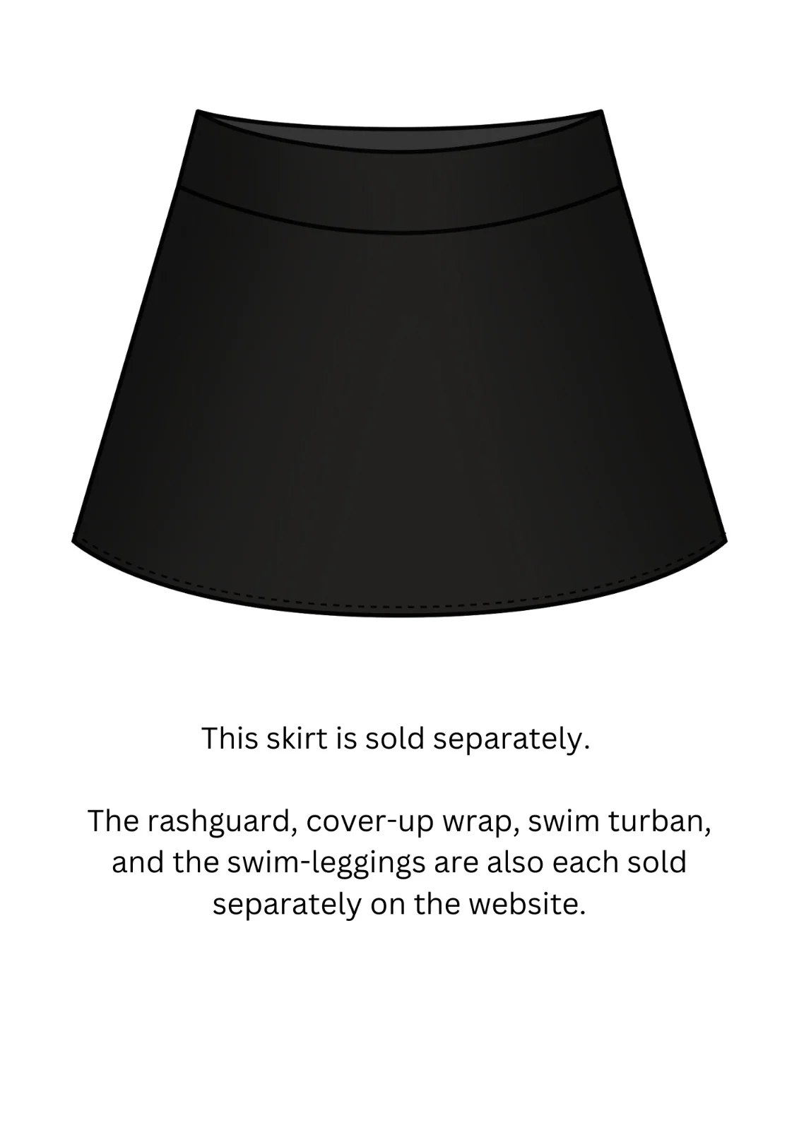 Navy Board Skirt