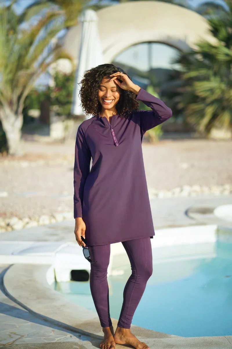 Burgundy Squared Long Rashguard