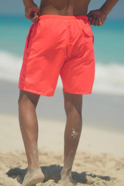 Neon watermelon Mens Trunks 19 Inch