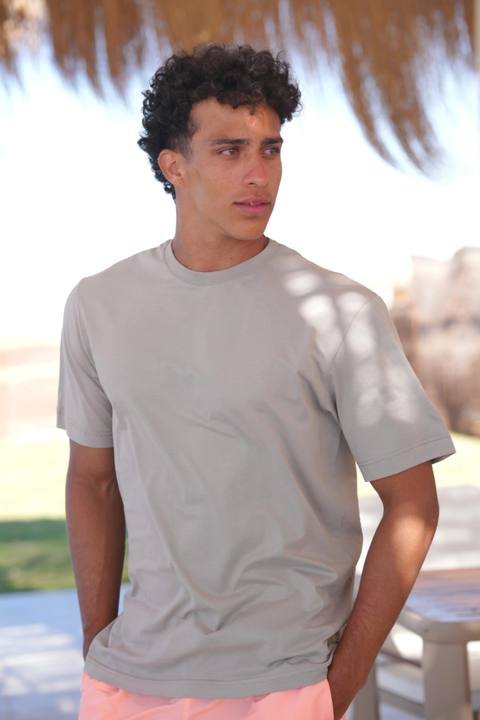 Greige Men's Cotton T-Shirt