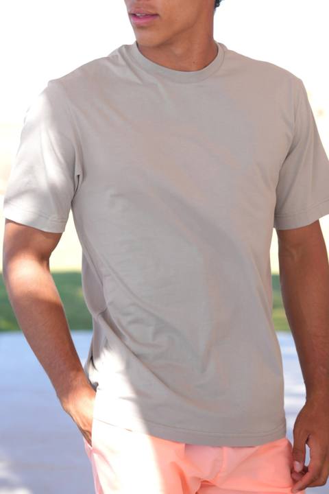 Greige Men's Cotton T-Shirt