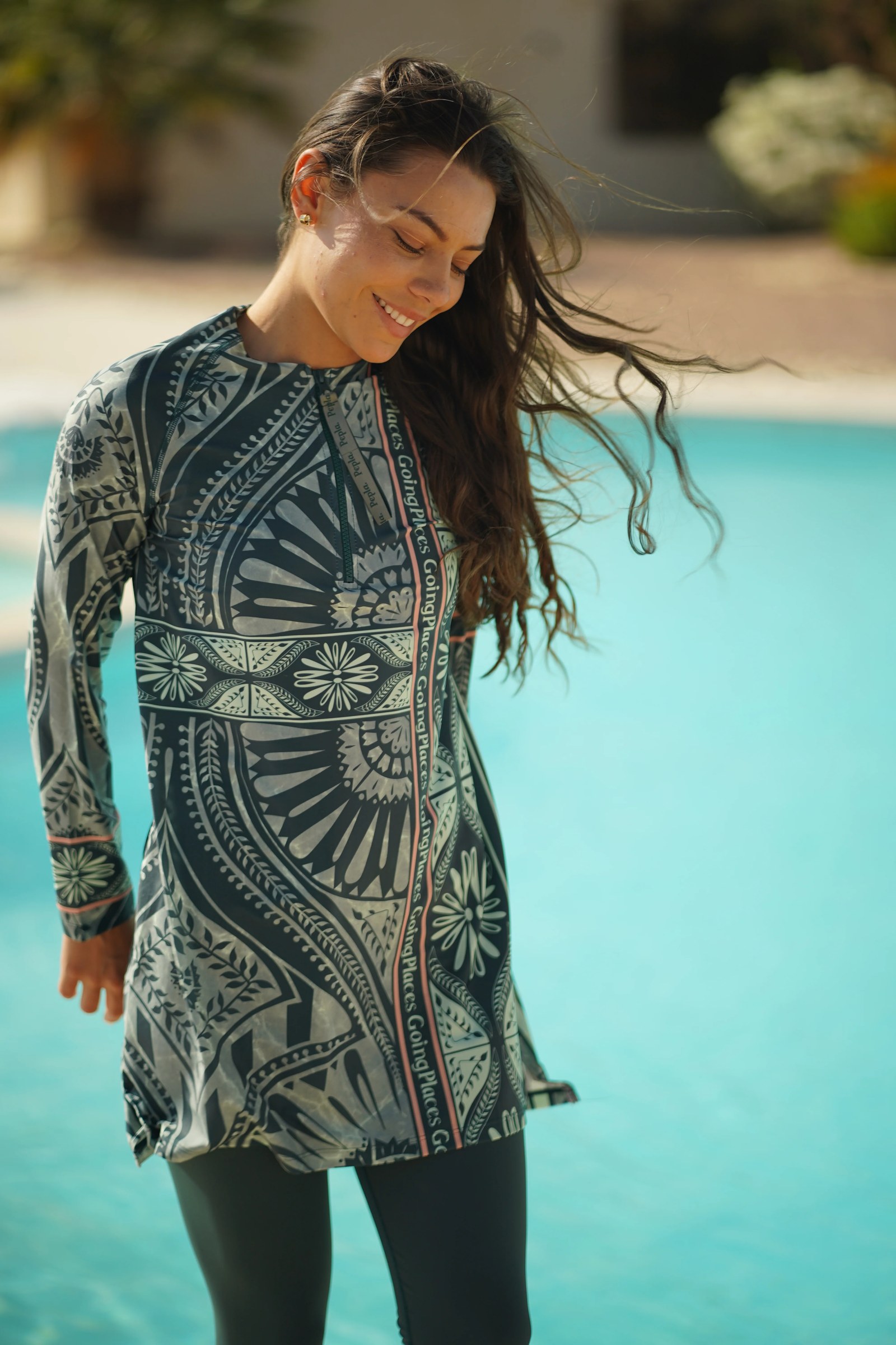 Boho Olive Squared Long Rashguard
