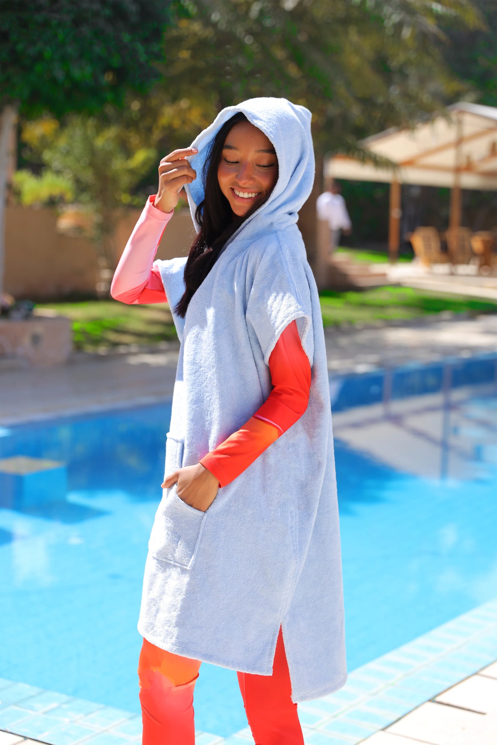 Baby Blue Hoodie Towel