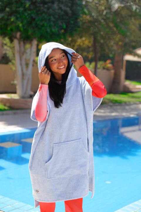 Baby Blue Hoodie Towel
