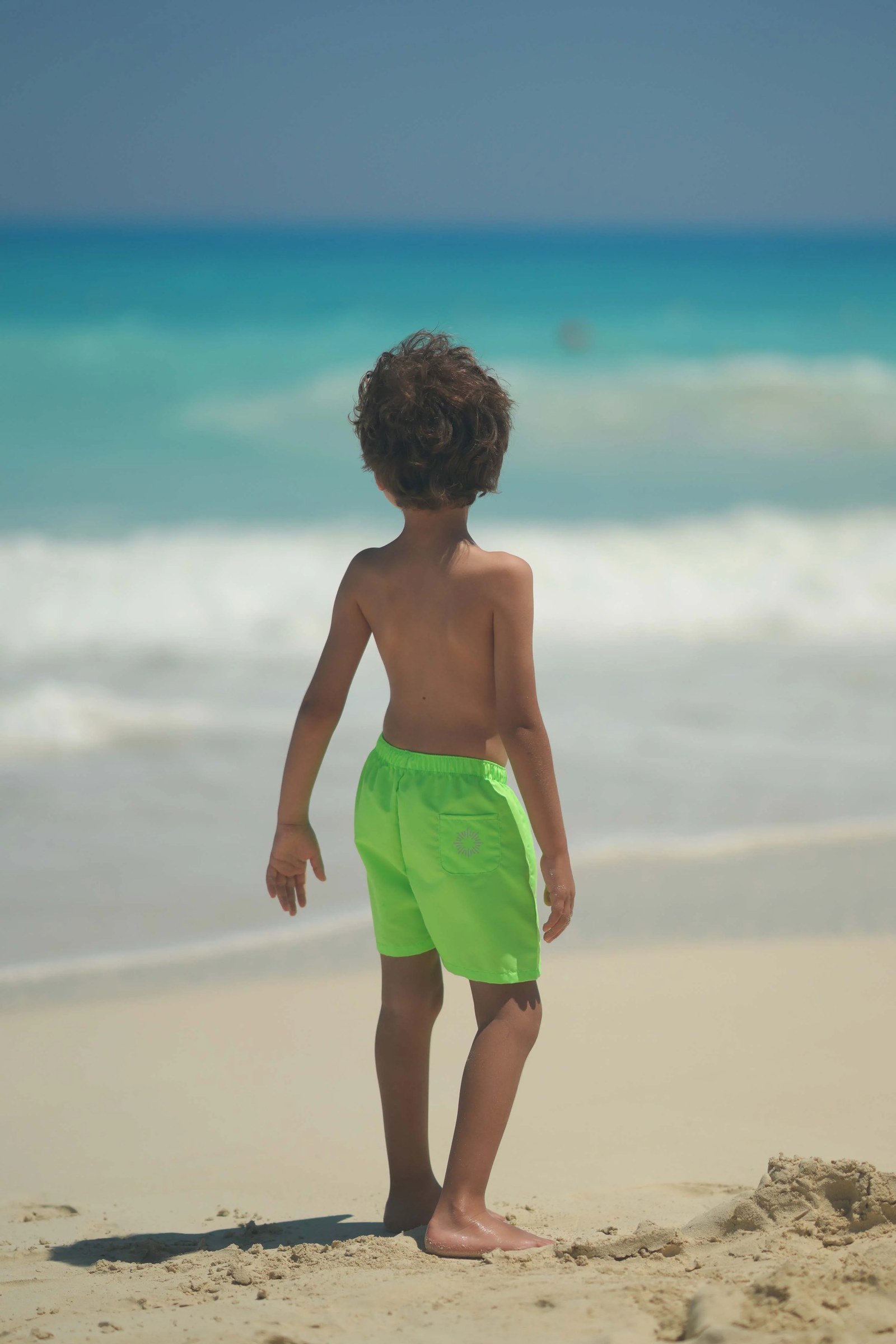 Neon Green Boys Trunks