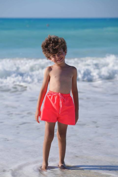 Neon Watermelon Boys Trunks