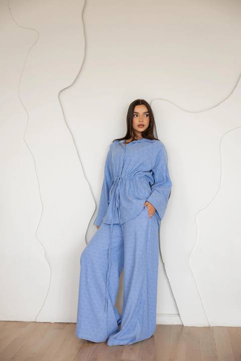 Not a denim set in light blue