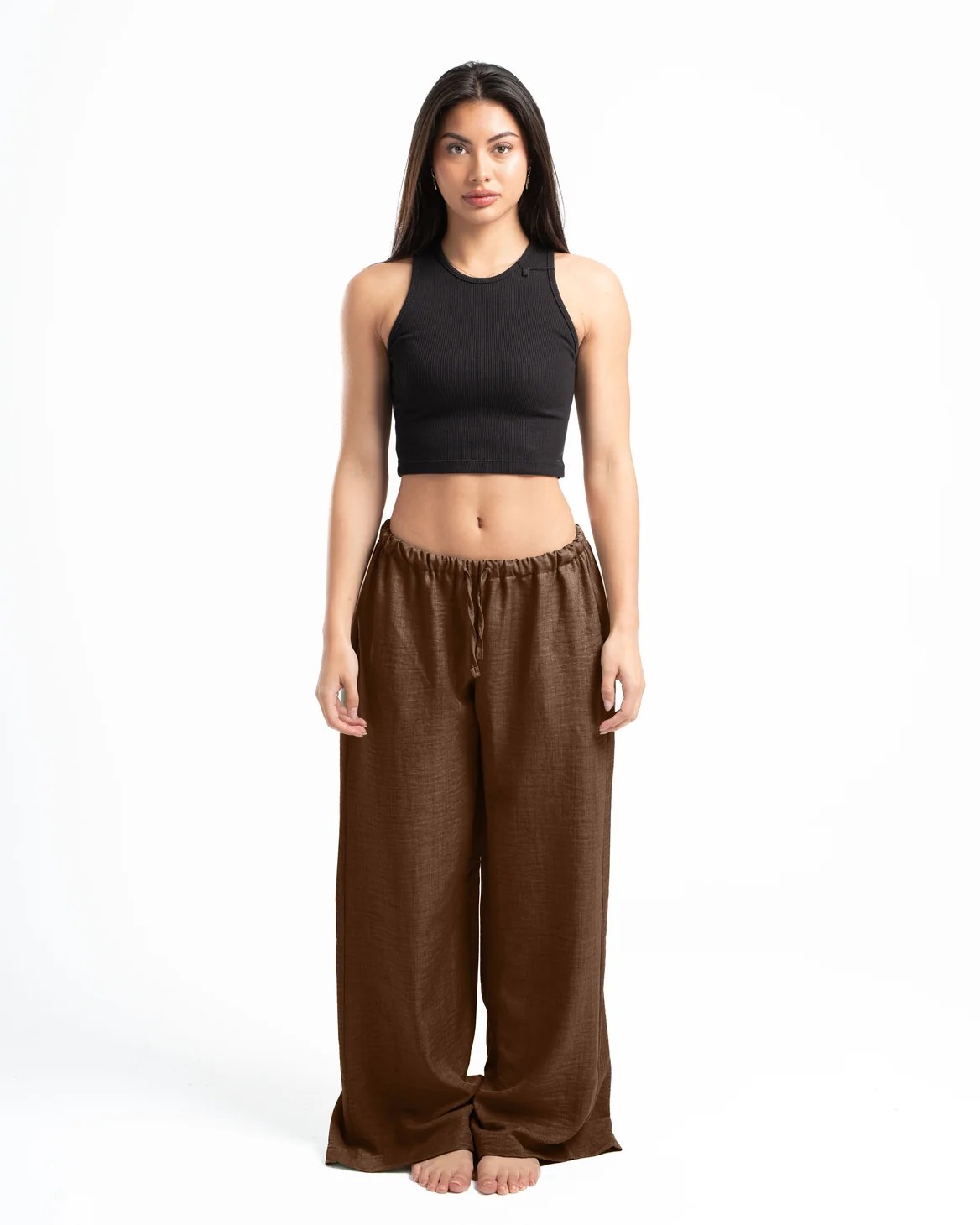 Brown Linen Pants