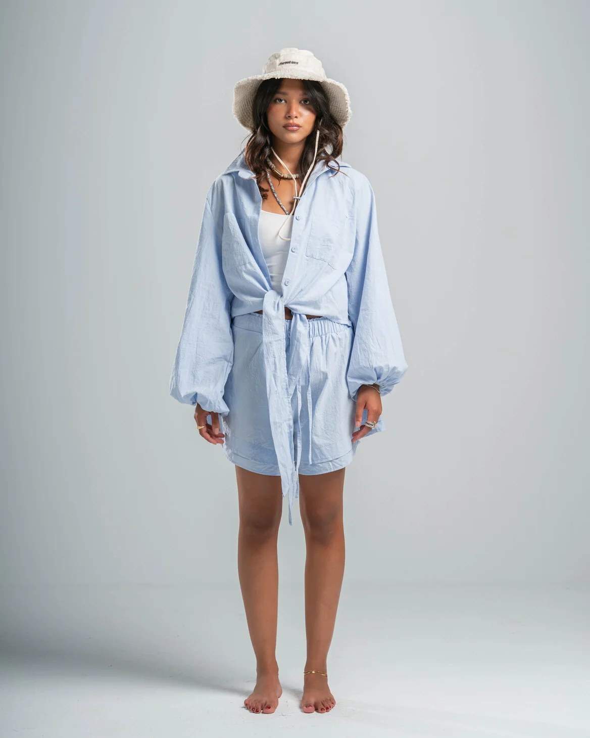 BABY BLUE COASTAL SHORTS