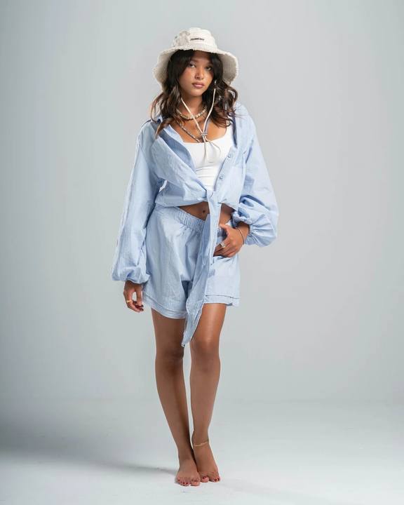 BABY BLUE COASTAL SHORTS