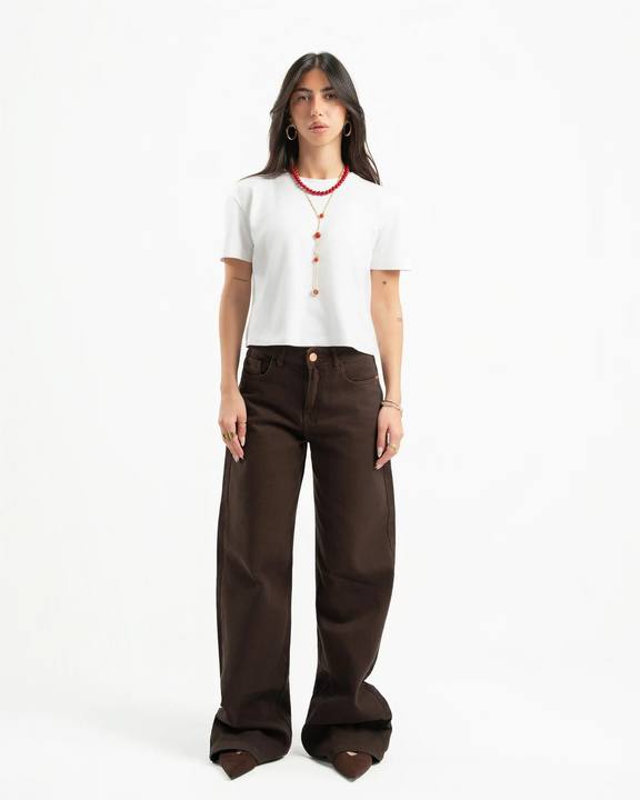 Brown Women Straight Jeans