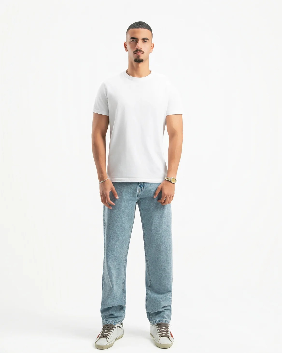 Light Blue Men Straight Jeans