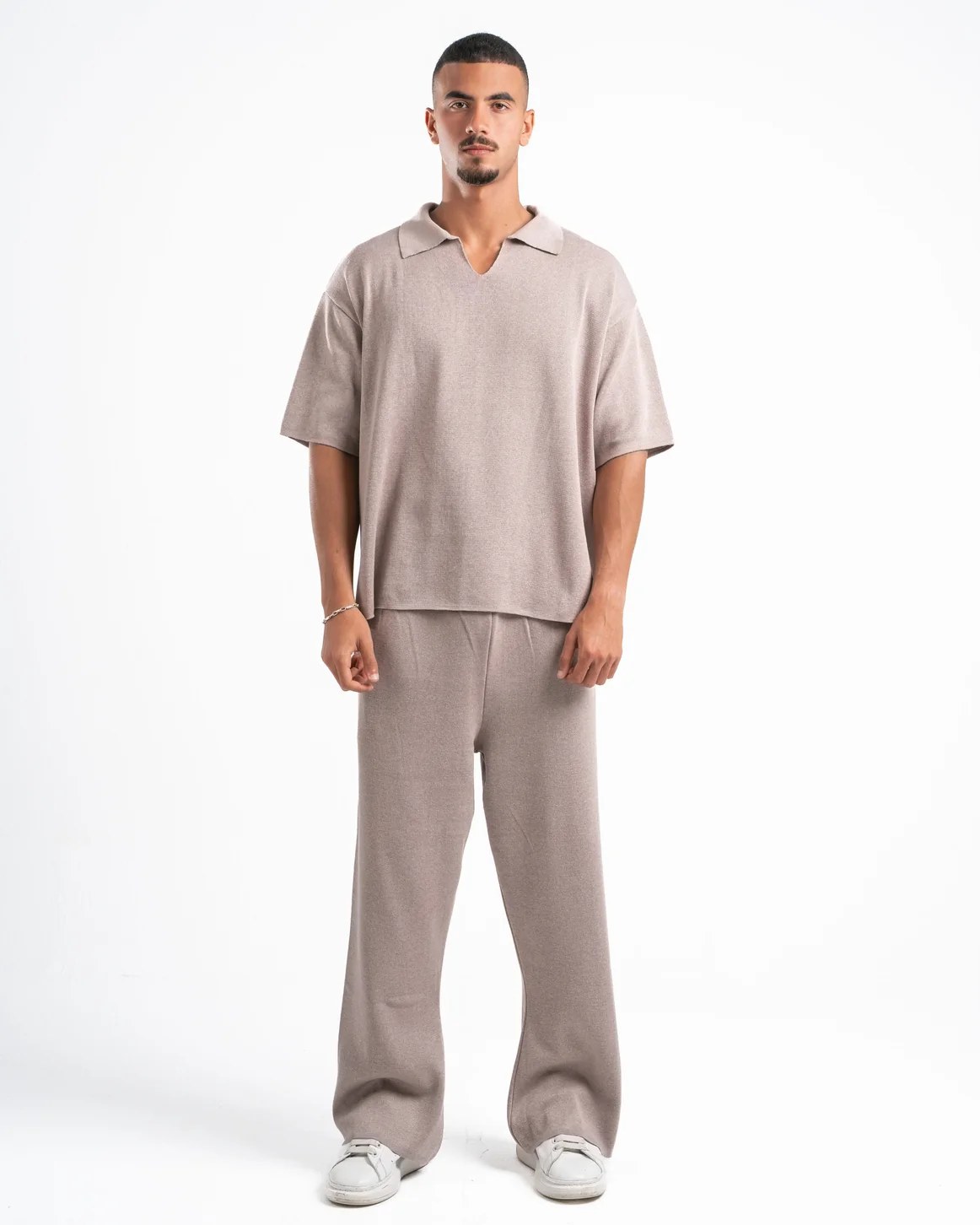 Beige Knit Pants