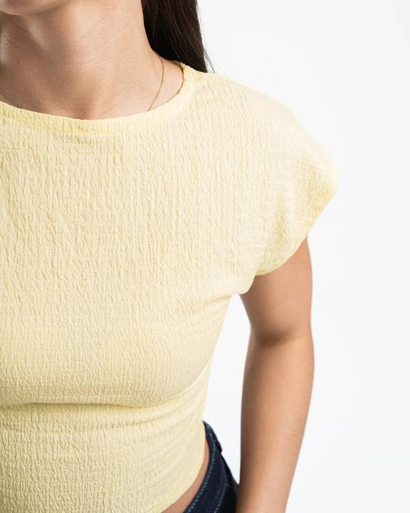 Butter Yellow Textured Top